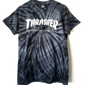 Blue tie die thrasher shirt